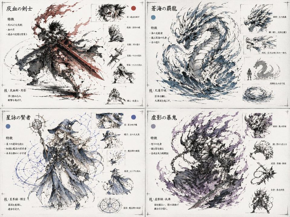 AIBoxBot场景实战：漫画书封面级线稿构图，轮廓感极强的实验风格｜Midjourney 构图提示词 - AIBoxBot