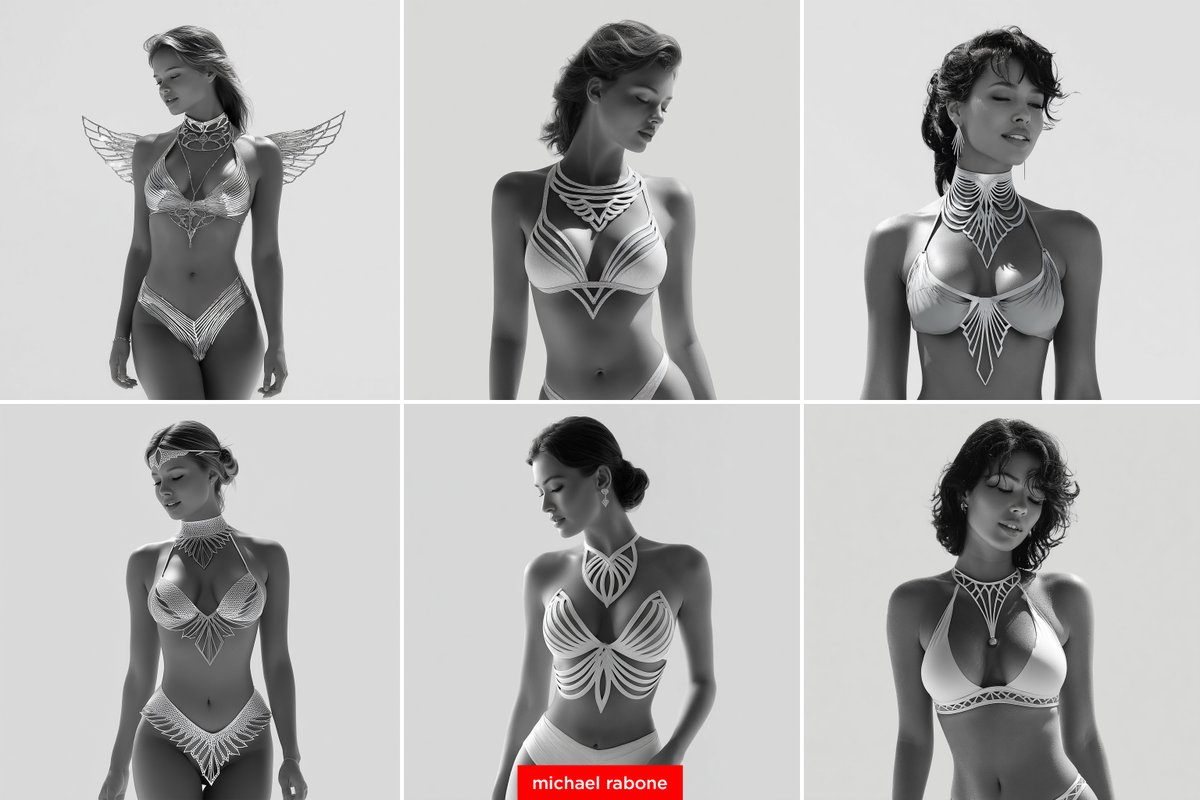 AIBoxBot视觉笔记：性感泳装天使的单风格代码实验｜Midjourney 构图实操指南 - AIBoxBot