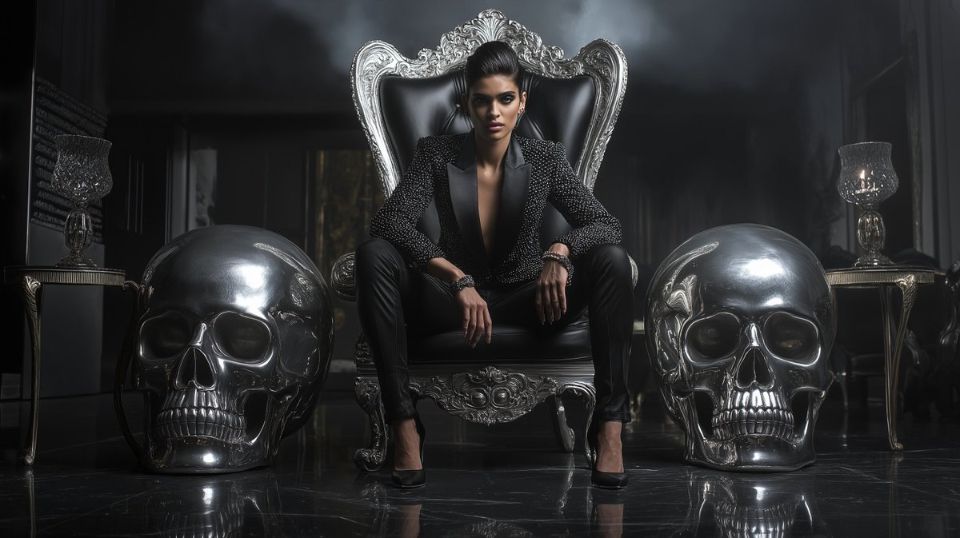 AIBoxBot视觉拆解：力量感角色特写：盔甲女性的冷酷凝视｜Midjourney 教程 - AIBoxBot