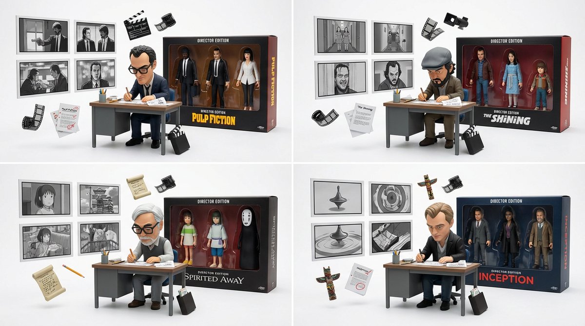 AIBoxBot实战笔记：电影导演主题：4 宫格 NanoBanana 趣味练习｜NanoBanana 教程 - AIBoxBot