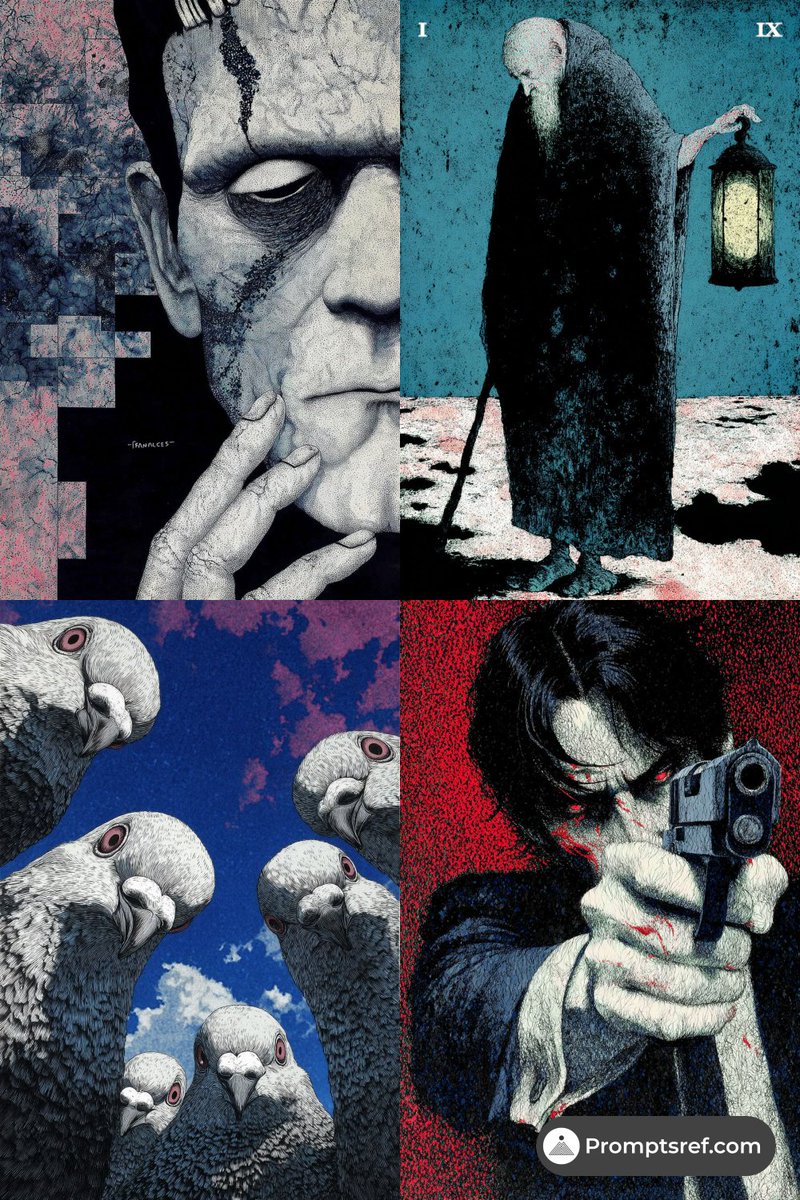 AIBoxBot实战笔记：低饱和赛博肖像：热门 sref 风格解析｜Midjourney 教程 - AIBoxBot