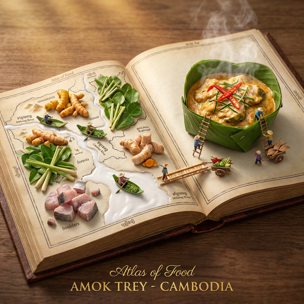 AIBoxBot视觉笔记：随机亚洲国家美食可视化玩法｜NanoBanana 构图实操指南 - AIBoxBot