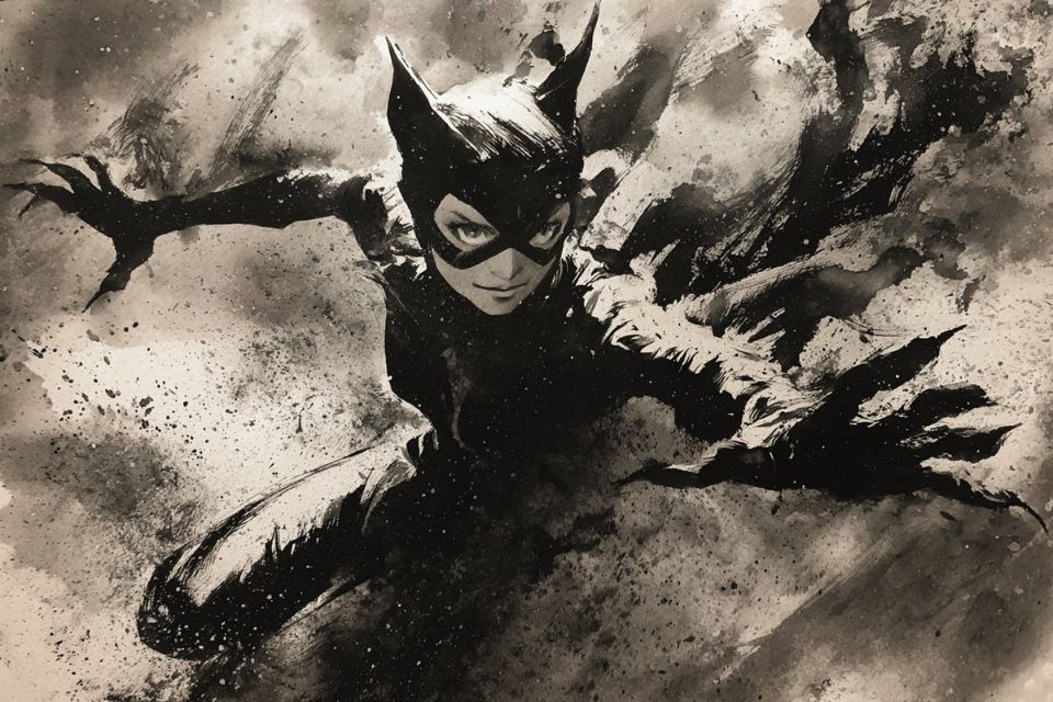 AIBoxBot创作练习：水墨版「不义联盟」动作战斗场景解析｜Midjourney 提示词分享 - AIBoxBot