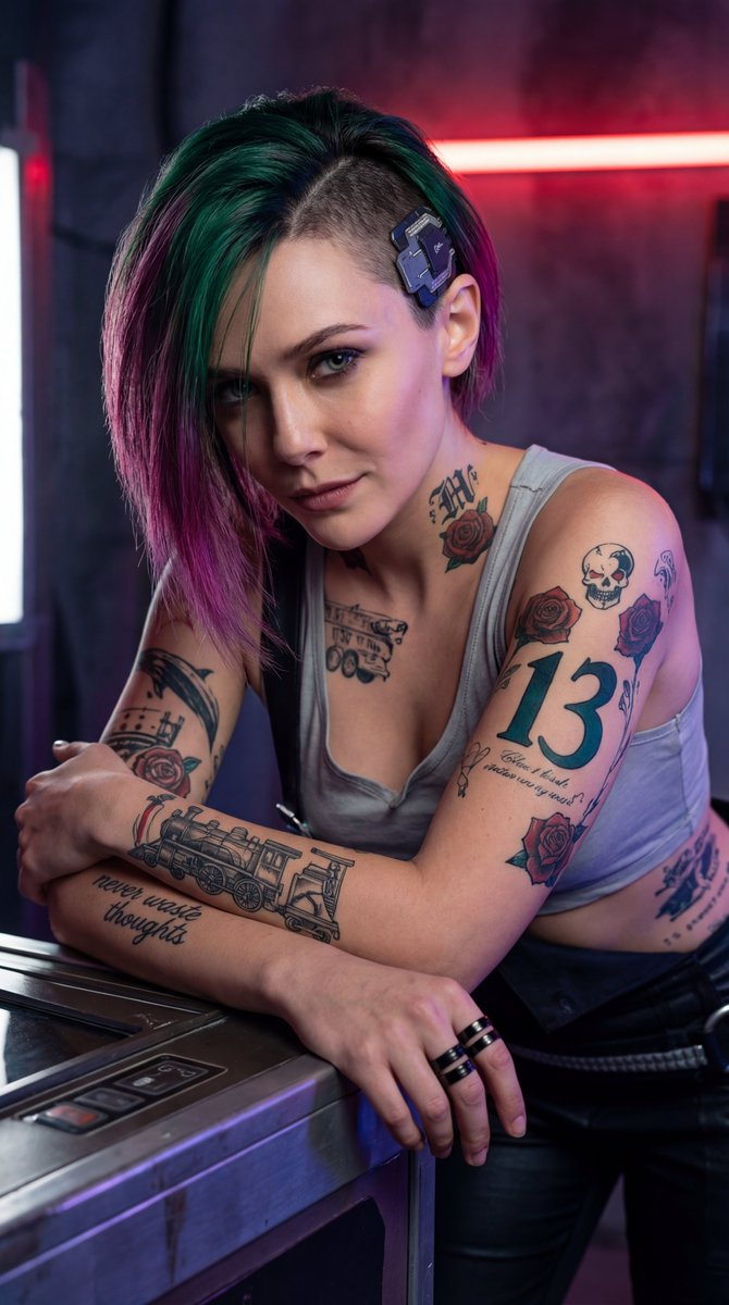 AIBoxBot案例解析：赛博夜之城女主角人像练习｜Midjourney 提示词 - AIBoxBot